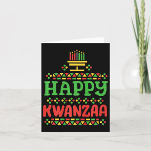 Lycklig Kwanzaa God jul African American Manar Kort