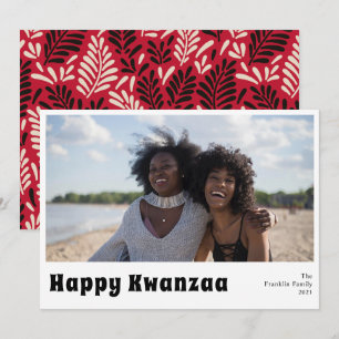 Lycklig Kwanzaa Helgdag-fotokort Julkort