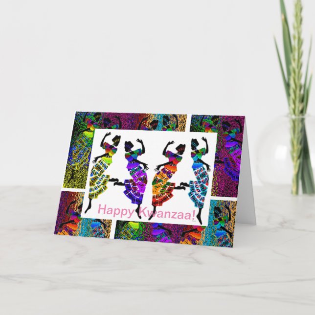 Lycklig Kwanzaa! Helgkort (Framsida)
