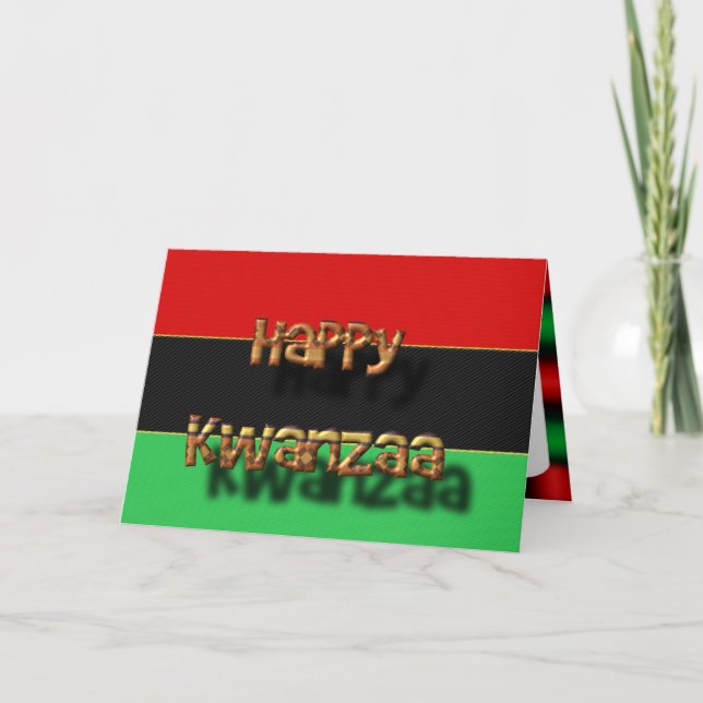 Lycklig Kwanzaa Helgkort (Framsida)