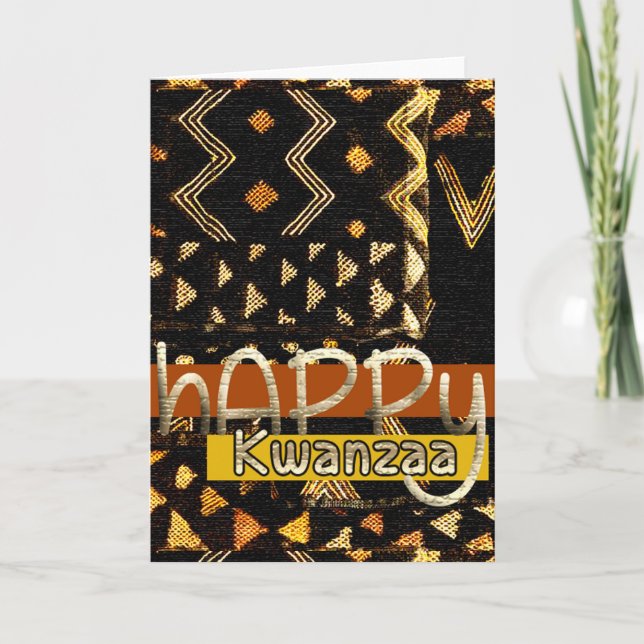 Lycklig Kwanzaa Helgkort (Framsida)