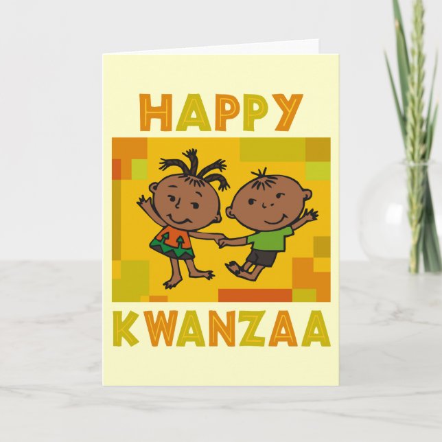 Lycklig Kwanzaa Helgkort (Framsida)