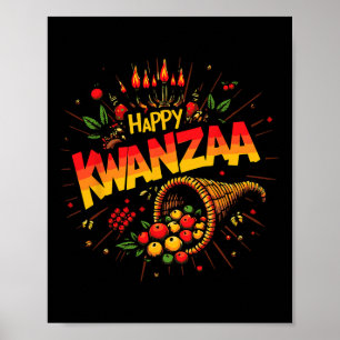 Lycklig Kwanzaa jul Afro-american Boys Lycklig K Poster