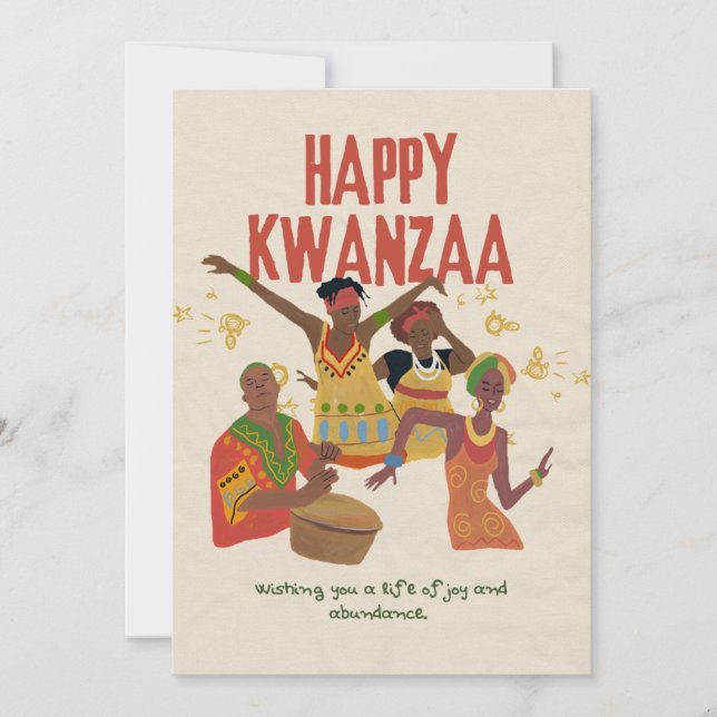 Lycklig Kwanzaa Julkort (Framsida)