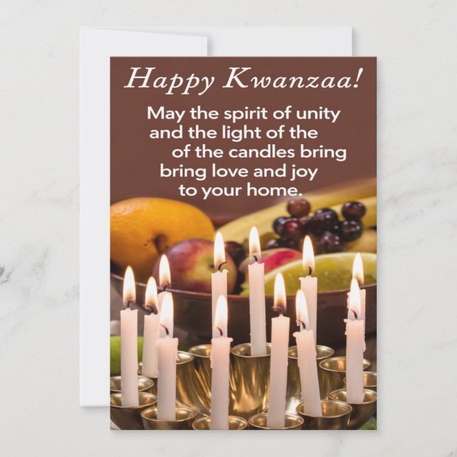 Lycklig Kwanzaa Julkort (Framsida)