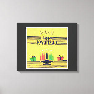 Lycklig Kwanzaa Kanvastryck