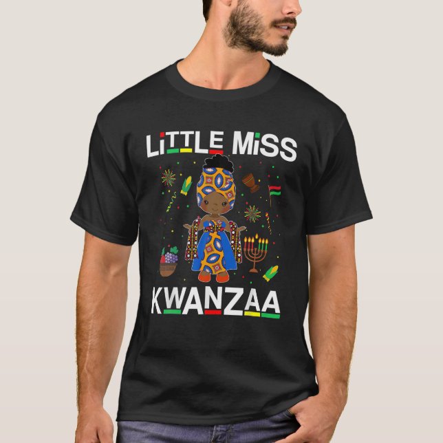 Lycklig Kwanzaa Kids 7 Principles of Kwanzaa dec 2 T Shirt (Framsida)