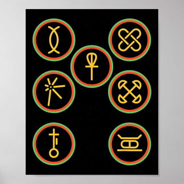 Lycklig Kwanzaa Kinara-7-Badges Principles of Kw Poster (Framsidan)