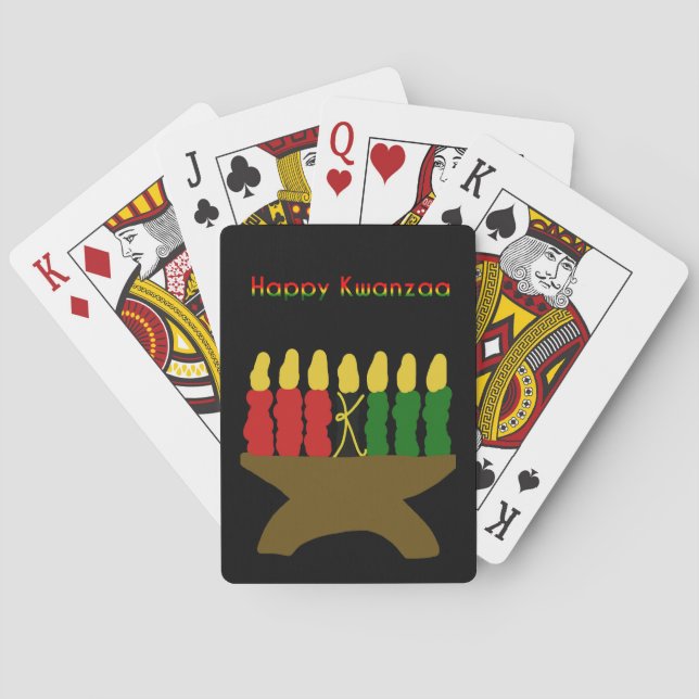 Lycklig Kwanzaa Kinara Casinokort (Baksidan)