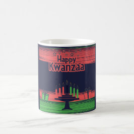 Lycklig Kwanzaa Kinara Menorah Seven Helgdag Kaffemugg