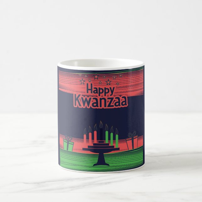 Lycklig Kwanzaa Kinara Menorah Seven Helgdag Kaffemugg (Center)