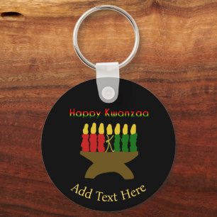 Lycklig Kwanzaa Kinara Nyckelring