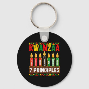 Lycklig Kwanzaa Kinara Seven Principles Candles Pa Nyckelring