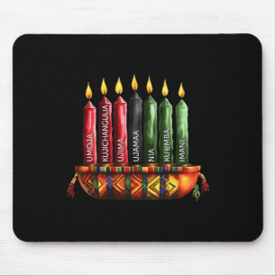 Lycklig Kwanzaa Kinara Sju ljus-/ljusprinciper för Musmatta