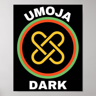 Lycklig Kwanzaa Kinara-umoja-principer Kwanzaa Poster