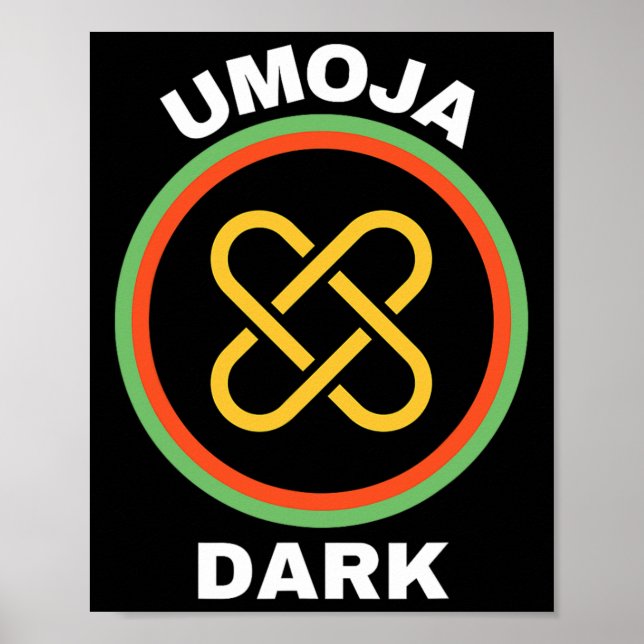 Lycklig Kwanzaa Kinara-umoja-principer Kwanzaa Poster (Framsidan)