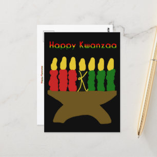 Lycklig Kwanzaa Kinara Vykort