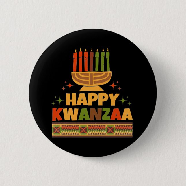 Lycklig Kwanzaa Knapp (Framsida)