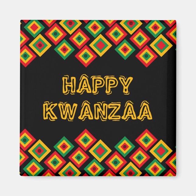 Lycklig KWANZAA Magnet (Framsidan)