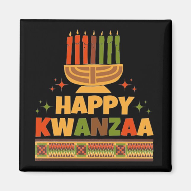 Lycklig Kwanzaa Magnet (Framsidan)