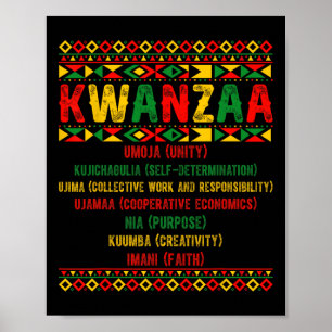 Lycklig Kwanzaa Pajama Kinara Principles Candles P Poster
