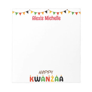 Lycklig Kwanzaa Personlig Anteckningsblock