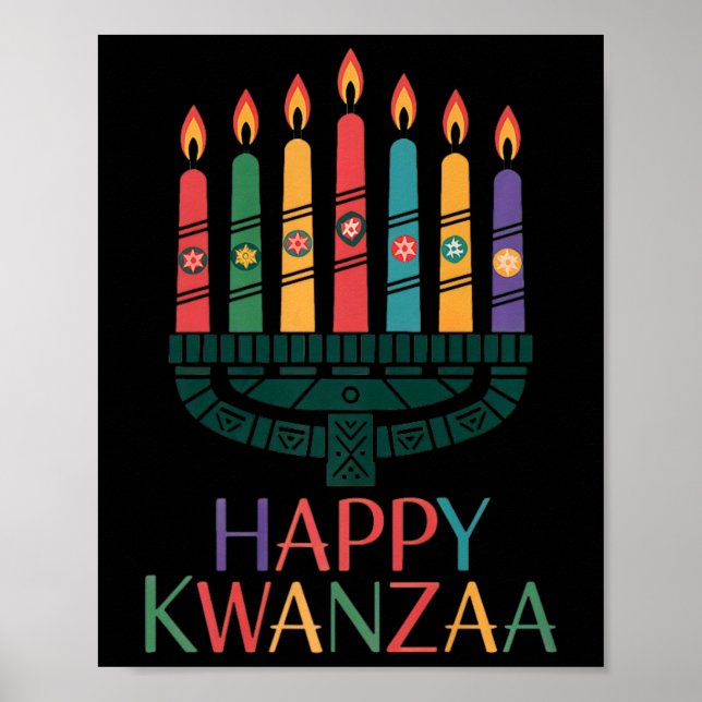 Lycklig Kwanzaa Premium Poster (Framsidan)