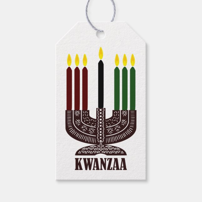 Lycklig Kwanzaa Presentetikett (Framsidan)