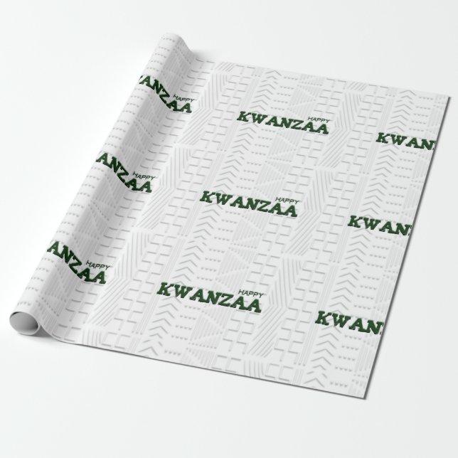 Lycklig Kwanzaa Presentpapper (Utrullad)