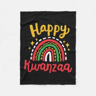 Lycklig Kwanzaa Retro Groovy Rainbow African Ameri Fleecefilt