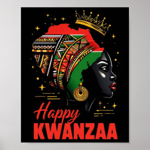 Lycklig Kwanzaa sju principer för Kwanzaa kvinnor  Poster