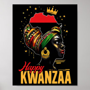 Lycklig Kwanzaa sju principer för Kwanzaa kvinnor Poster