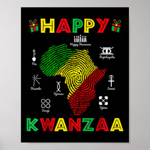 Lycklig Kwanzaa sju principer för Kwanzaa kvinnor  Poster