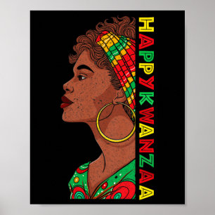 Lycklig Kwanzaa sju principer för Kwanzaa kvinnor Poster