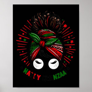 Lycklig Kwanzaa sju principer Kwanzaa Messy Bu Poster