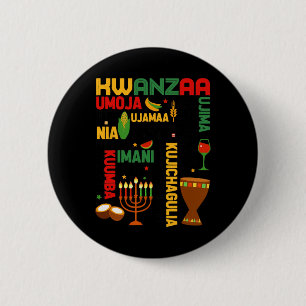 Lycklig Kwanzaa sju principer Manar Boys Funny Kwa Knapp