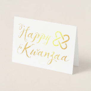 Lycklig kwanzaa umoja guld folie folierat kort