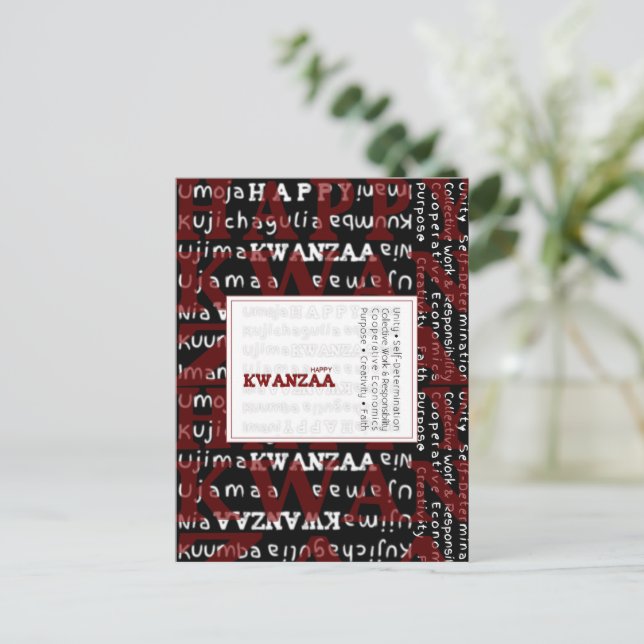 Lycklig Kwanzaa Vykort (Stående Fram)