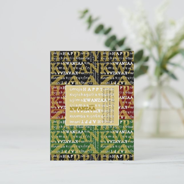 Lycklig Kwanzaa Vykort (Stående Fram)
