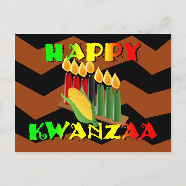 LYCKLIG KWANZAA VYKORT (Framsida)