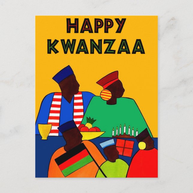 Lycklig Kwanzaa Vykort (Framsida)