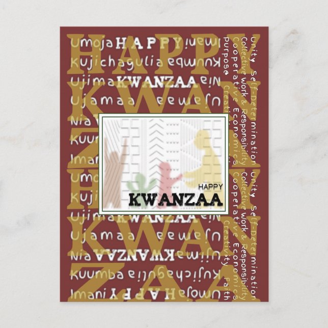 Lycklig Kwanzaa Vykort (Framsida)