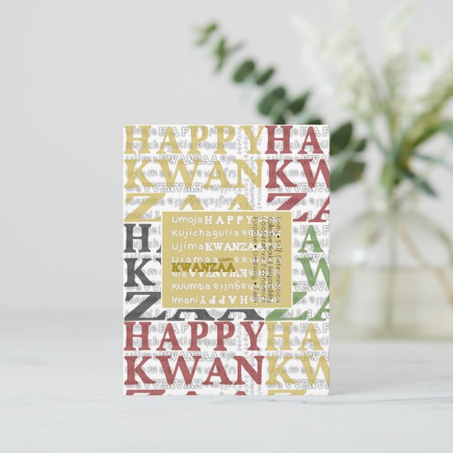 Lycklig Kwanzaa Vykort (Stående Fram)