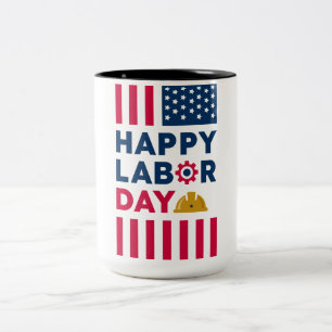 Lycklig Labor Day, Förenade Stater Två-Tonad Mugg