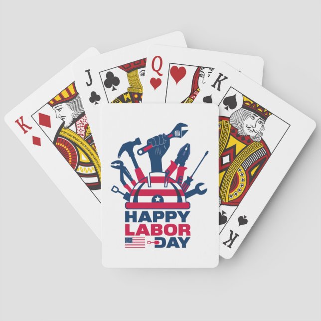 Lycklig Labor Day, USA Helgdag Casinokort (Baksidan)