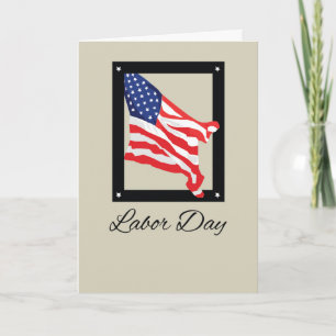 Lycklig Labour Day, American Flagga, Tan Kort