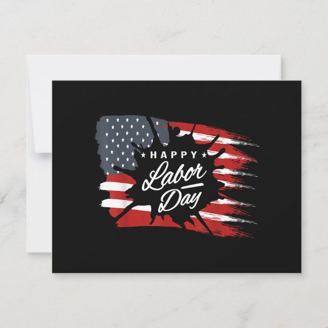 Lycklig labourdag Gift American Flagga (Framsida)
