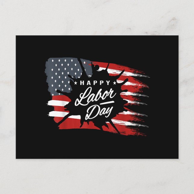 Lycklig labourdag Gift American Flagga Vykort (Framsida)