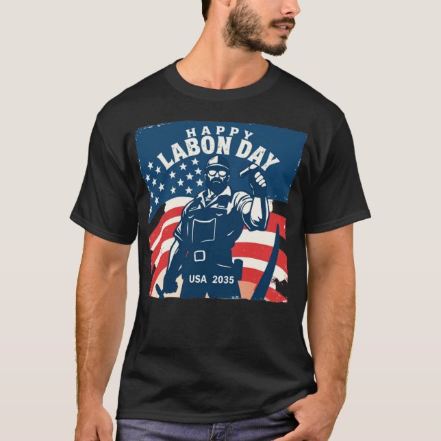 Lycklig Labourdagen i USA 2035 T-Shirt - Patriotic (Framsida)