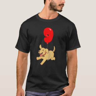 Lycklig Labrador 9:e födelsedag Kids Balloon Party T Shirt